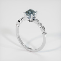 1.33 Ct. Sapphire Ring, 14K White Gold 2