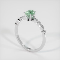 0.88 Ct. Sapphire Ring, 14K White Gold 2