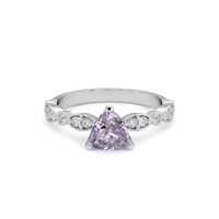 0.98 Ct. Sapphire Ring, 14K White Gold 1
