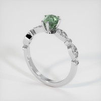 0.77 Ct. Sapphire Ring, 14K White Gold 2