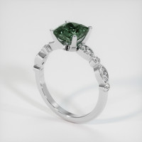 2.10 Ct. Sapphire Ring, 14K White Gold 2