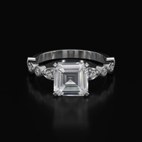 1.88 Ct. White Sapphire Ring, 14K White Gold 1