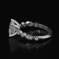 1.88 Ct. White Sapphire Ring, 14K White Gold 4