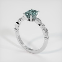 1.43 Ct. Sapphire Ring, 14K White Gold 2