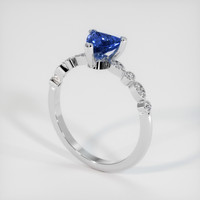 0.96 Ct. Sapphire Ring, 18K White Gold 2