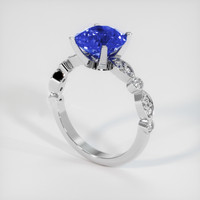 2.65 Ct. Blue Sapphire Ring, 18K White Gold 2