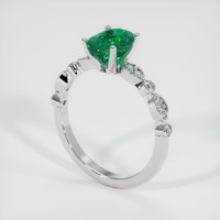 1.21 Ct. Emerald Ring, 18K White Gold 2