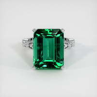 11.15 Ct. Emerald Ring, 18K White Gold 1