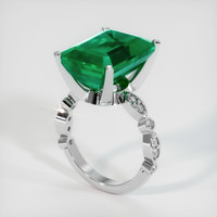 11.15 Ct. Emerald Ring, 18K White Gold 2