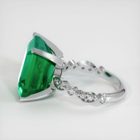 11.15 Ct. Emerald Ring, 18K White Gold 4