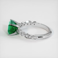 Pave Emerald Ring 1.97 Ct., 18K White Gold Preview