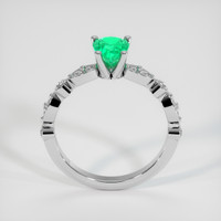 0.76 Ct. Emerald Ring, 18K White Gold 3