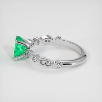 0.76 Ct. Emerald Ring, 18K White Gold 4