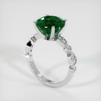 3.42 Ct. Emerald Ring, 18K White Gold 2
