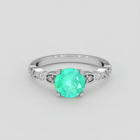 1.03 Ct. Emerald Ring, 18K White Gold 1