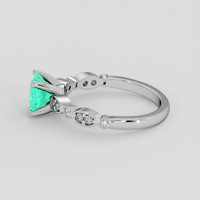 1.03 Ct. Emerald Ring, 18K White Gold 4