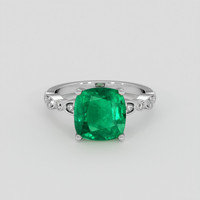 3.37 Ct. Emerald Ring, 18K White Gold 1
