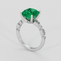 3.37 Ct. Emerald Ring, 18K White Gold 2