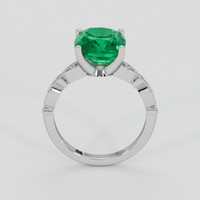 3.37 Ct. Emerald Ring, 18K White Gold 3