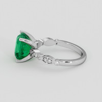 3.37 Ct. Emerald Ring, 18K White Gold 4
