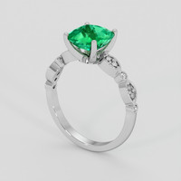 2.77 Ct. Emerald Ring, 18K White Gold 2
