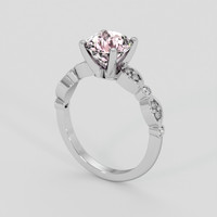 2.05 Ct. Pink Morganite Ring, 18K White Gold 2