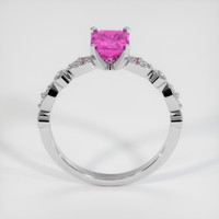 1.32 Ct. Pink Sapphire Ring, 18K White Gold 3
