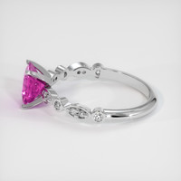 1.32 Ct. Pink Sapphire Ring, 18K White Gold 4