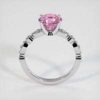 2.15 Ct. Pink Sapphire Ring, 18K White Gold 3