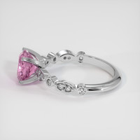 2.15 Ct. Pink Sapphire Ring, 18K White Gold 4