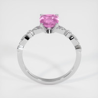 1.43 Ct. Purplish Pink Sapphire Ring, 18K White Gold 3
