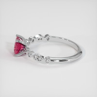 1.20 Ct. Pink Sapphire Ring, 18K White Gold 4