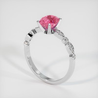 1.74 Ct. Padparadscha Sapphire Ring, 18K White Gold 2