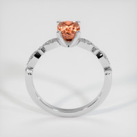1.59 Ct. Padparadscha Sapphire Ring, 18K White Gold 3