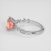 2.77 Ct. Padparadscha Sapphire Ring, 18K White Gold 4