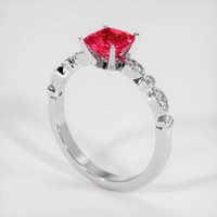 1.21 Ct. Padparadscha Sapphire Ring, 18K White Gold 2