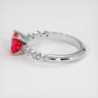 1.21 Ct. Padparadscha Sapphire Ring, 18K White Gold 4