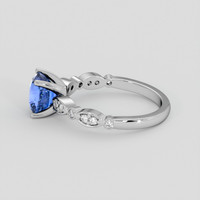 2.15 Ct. Blue Sapphire Ring, 18K White Gold 4