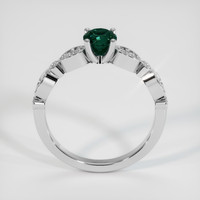 0.98 Ct. Green Sapphire Ring, 18K White Gold 3
