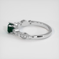 0.98 Ct. Green Sapphire Ring, 18K White Gold 4