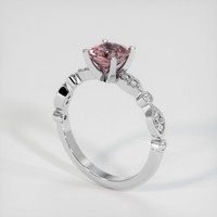 1.34 Ct. Pink Sapphire Ring, 18K White Gold 2