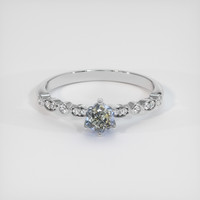 1.14 Ct. Bi Color Sapphire Ring, 18K White Gold 1