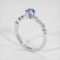 1.14 Ct. Bi Color Sapphire Ring, 18K White Gold 2