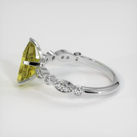1.86 Ct. Yellow Sapphire Ring, 18K White Gold 4