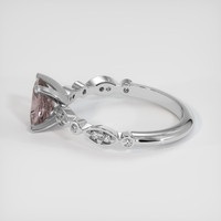 1.22 Ct. Pinkish Brown Sapphire Ring, 18K White Gold 4