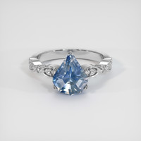 4.08 Ct. Bi Color Sapphire Ring, 18K White Gold 1