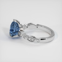 4.08 Ct. Bi Color Sapphire Ring, 18K White Gold 4