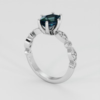 1.62 Ct. Bi Color Sapphire Ring, 18K White Gold 2