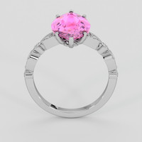 2.98 Ct. Pink Sapphire Ring, 18K White Gold 3