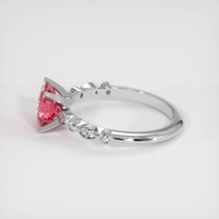 1.61 Ct. Padparadscha Sapphire Ring, 18K White Gold 4